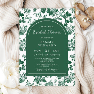 Invitation Mariage Chinois Antique Vert pour la Mariée