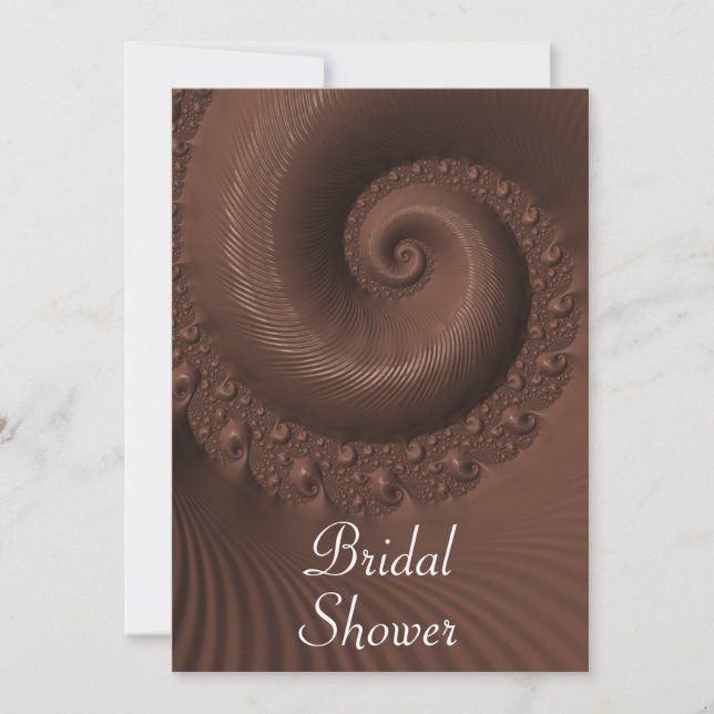 Invitation Mariage Chocolate Waves Et Spirales (Devant)