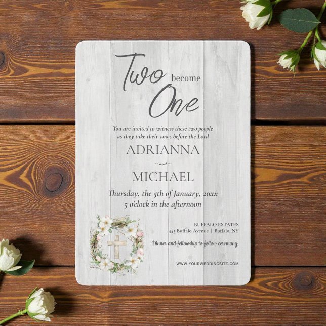Invitation Mariage chrétien Deux en Un (Créateur téléchargé)