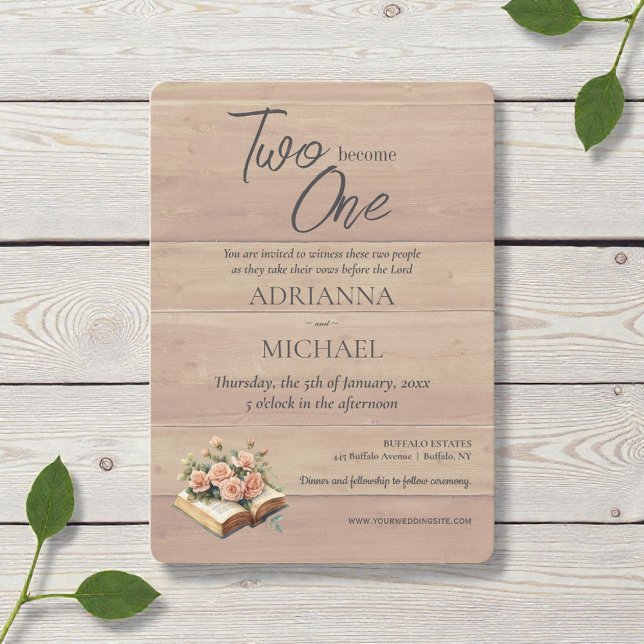 Invitation Mariage chrétien Deux en Un (Créateur téléchargé)