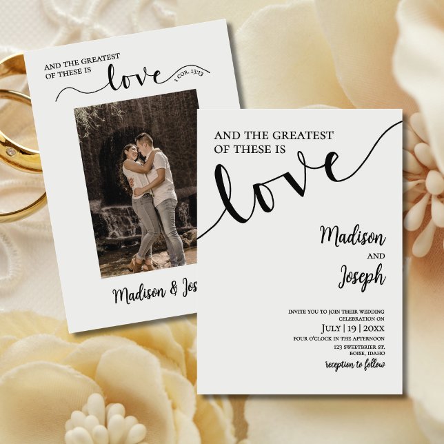 Invitation Mariage Chrétien Élégant Typographie Simple (Créateur téléchargé)