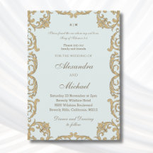 Mariage chrétien verset biblique baroque bleu pous