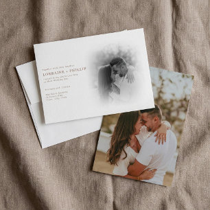 Invitation Mariage chromatique noir et blanc