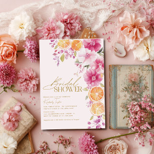Invitation Mariage Citron Fleur Méditerranéenne Lumineuse