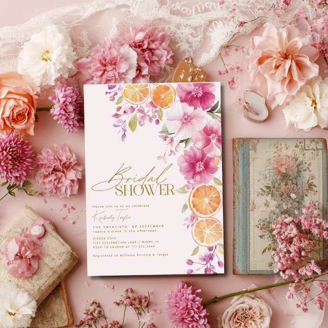 Invitation Mariage Citron Fleur Méditerranéenne Lumineuse (Créateur téléchargé)