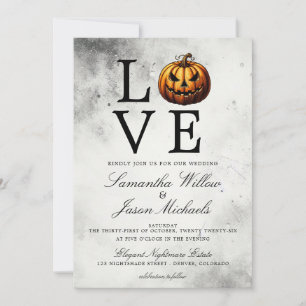 Invitation Mariage Citrouille d'amour