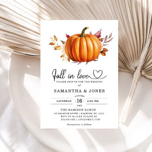 Invitation Mariage Citrouille Fall in Love