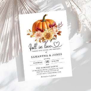 Invitation Mariage Citrouille Fall in Love