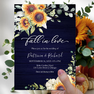 Invitation Mariage Citrouille Tournesol Coup de Foudre