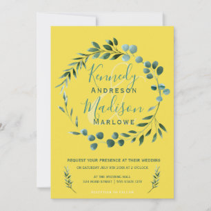 Invitation Mariage Citrus Eucalyptus Lemon