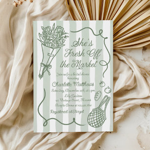 Invitation Mariage civil Handrawn Frais du marché