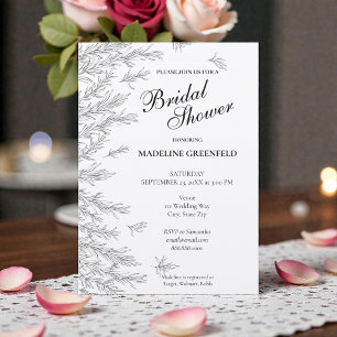 Invitation Mariage civil Rosemary Floral Shower de Mariée