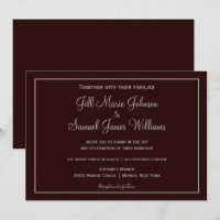 Mariage Classique au Prune et Gris Foncé
