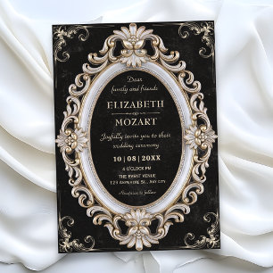 Invitation Mariage classique baroque vintage