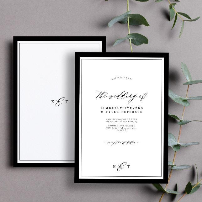Invitation Mariage classique classique élégant (Créateur téléchargé)