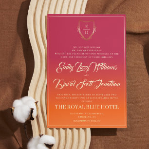 Invitation Mariage classique de Bourgogne