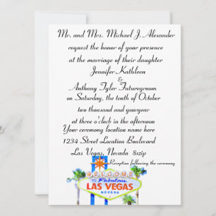 Invitation Mariage classique de Las Vegas