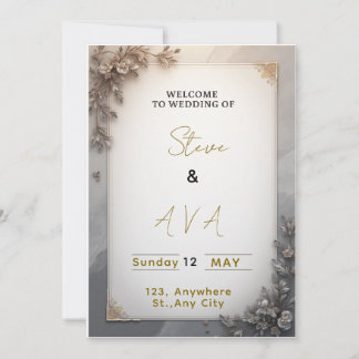 Invitation Mariage Classique Élégant