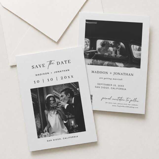 Invitation Mariage Classique Enregistrez la Date (Créateur téléchargé)