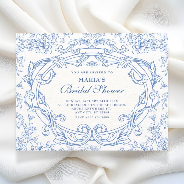Invitation Mariage classique floral vintage (Créateur téléchargé)