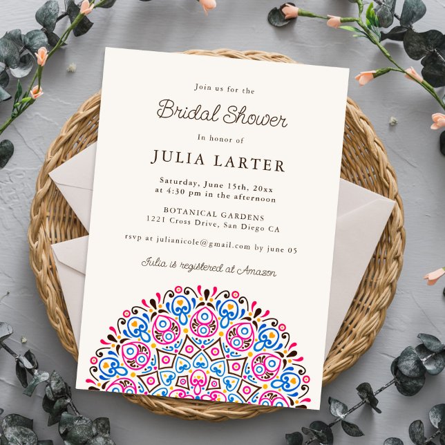 Invitation Mariage Classique Orné Art Déco Mandala Shower de  (Créateur téléchargé)