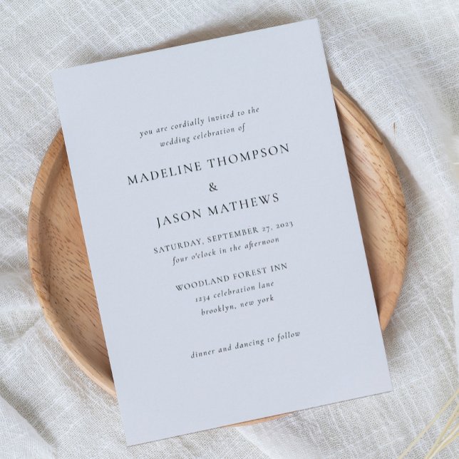 Invitation Mariage Classique Vintage Noir et Blanc (Créateur téléchargé)