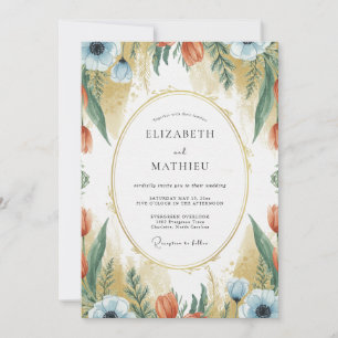 Invitation Mariage Clay Azure Poppy