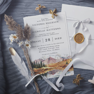 Invitation Mariage Code QR Budget Arbre de la Forêt de Montag