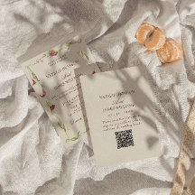 Mariage Code QR Floral Vintage Art Nouveau Élégant