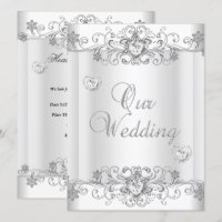 Mariage Cœurs Diamant Blanc Argent