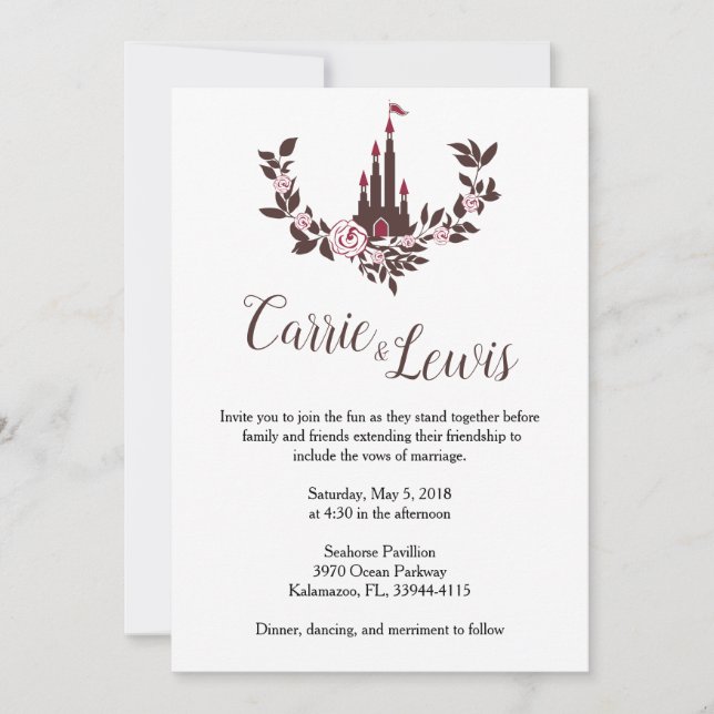 Invitation Mariage Collection Château Histoire de (Devant)