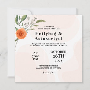 Invitation Mariage Color Flower Card Conception de l'invitati