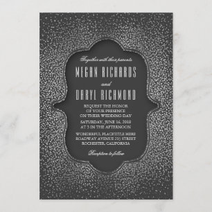Invitation Mariage Confetti Parties scintillant vintage en ar