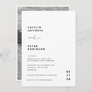 Invitation Mariage contemporaine simple et moderne
