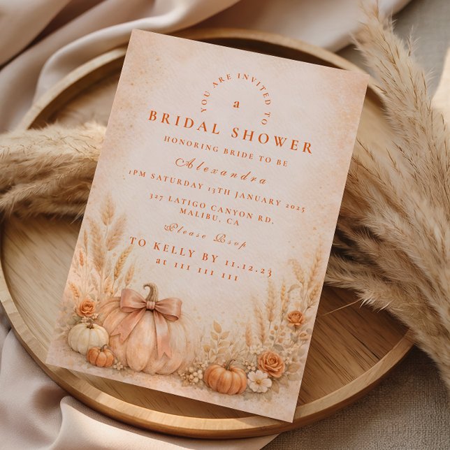 Invitation Mariage Coquette Citrouille Automne Enterrement de (Créateur téléchargé)
