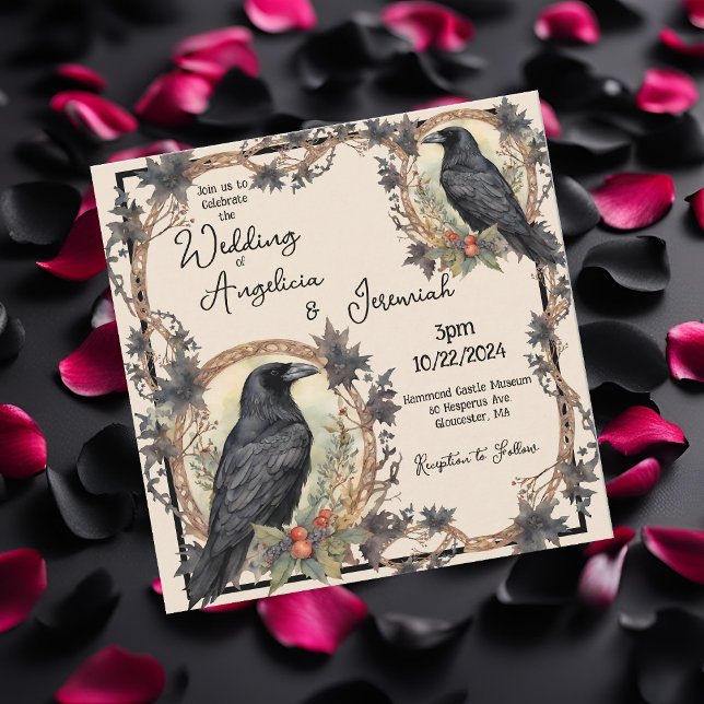 Invitation Mariage corbeau (Créateur téléchargé)