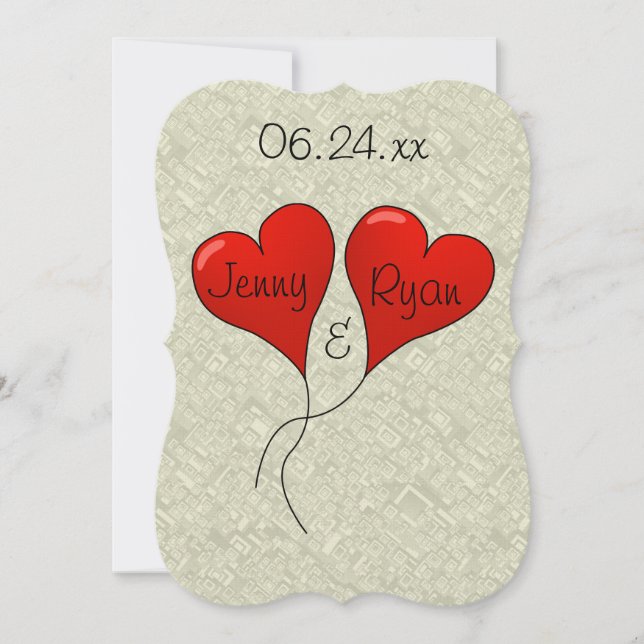 Invitation mariage cortège mariée marié invités Moderne (Devant)