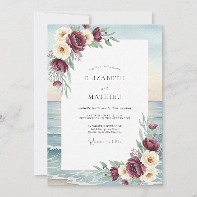 Invitation Mariage Côté Bourgogne Alléchant (Devant)