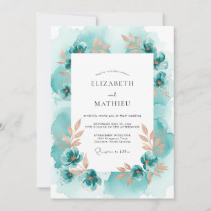 Invitation Mariage Côté Mer Teinté de Sarcelle