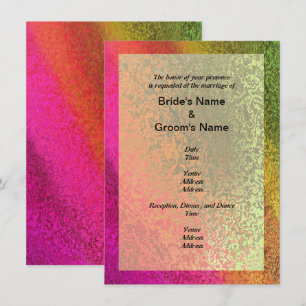 Invitation Mariage couleur à plusieurs tons d'automne