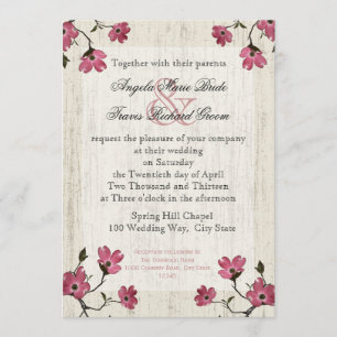 Invitation Mariage Country Dogwood