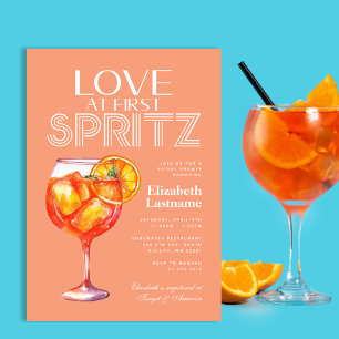 Invitation Mariage coup de foudre au Spritz Shower de Mariée