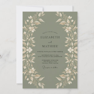 Invitation Mariage Couronne de Crème Mousseuse