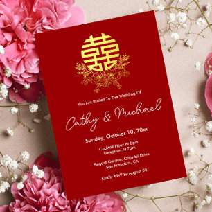 Invitation Mariage couronne de fleurs en cercle de double bon