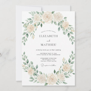 Invitation Mariage Couronne de Sauge Champagne