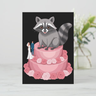 Invitation Mariage Crashing Raccoon Feral Felicitations