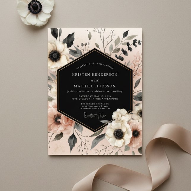 Invitation Mariage Crème Ethéré Bloom (Créateur téléchargé)