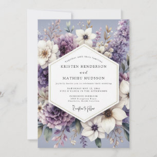 Invitation Mariage Crépusculaire aux Fleurs de Lavande
