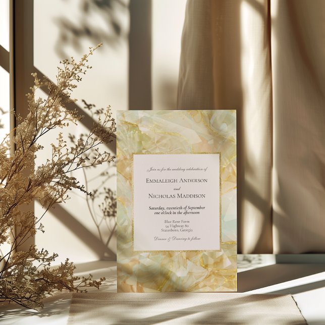 Invitation Mariage Cristal Éclat de Champagne (Créateur téléchargé)