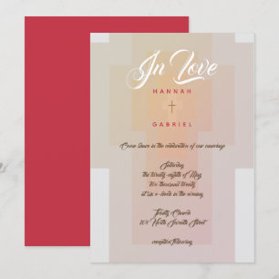 Invitation Mariage Croix Chrétienne